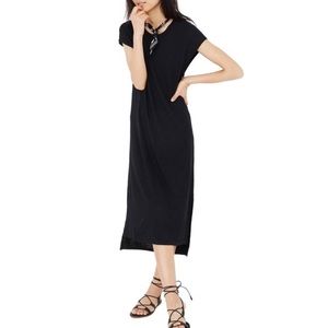 Madewell Muscle Midi Spring Black Dress Size M